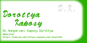 dorottya kaposy business card